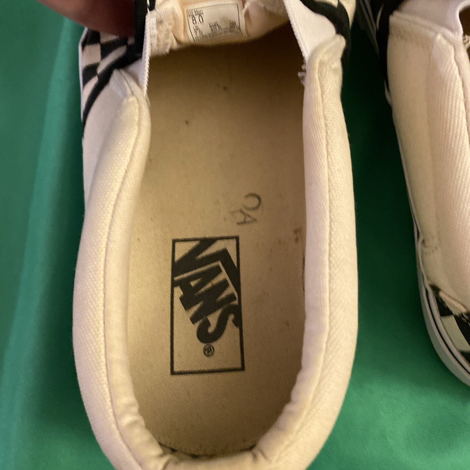 Size 8 – VANS – Asher Checkerboard preowned good condition