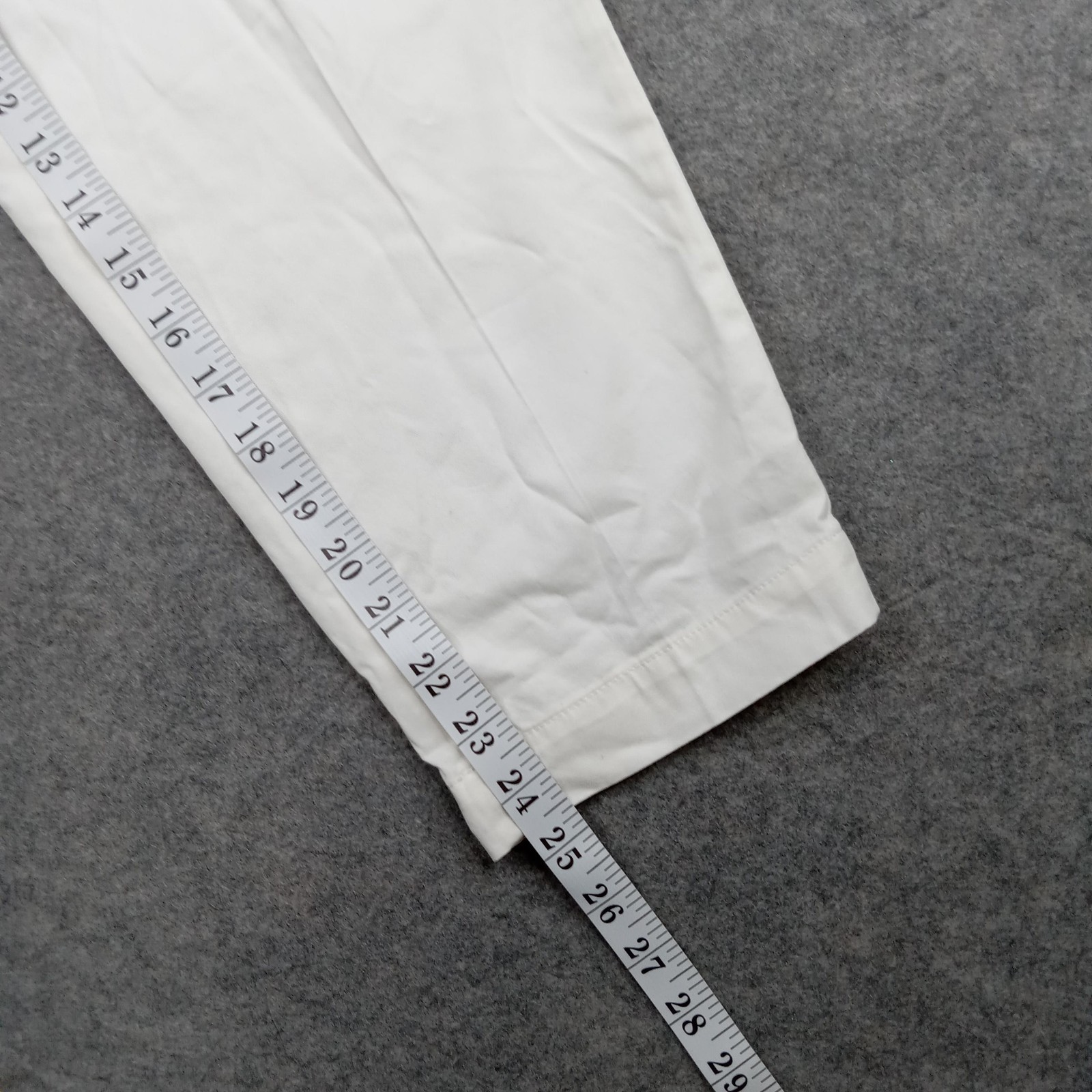Everlane Pants Womens 00 White Cotton Stretch Chino Tapered Pleated Dress