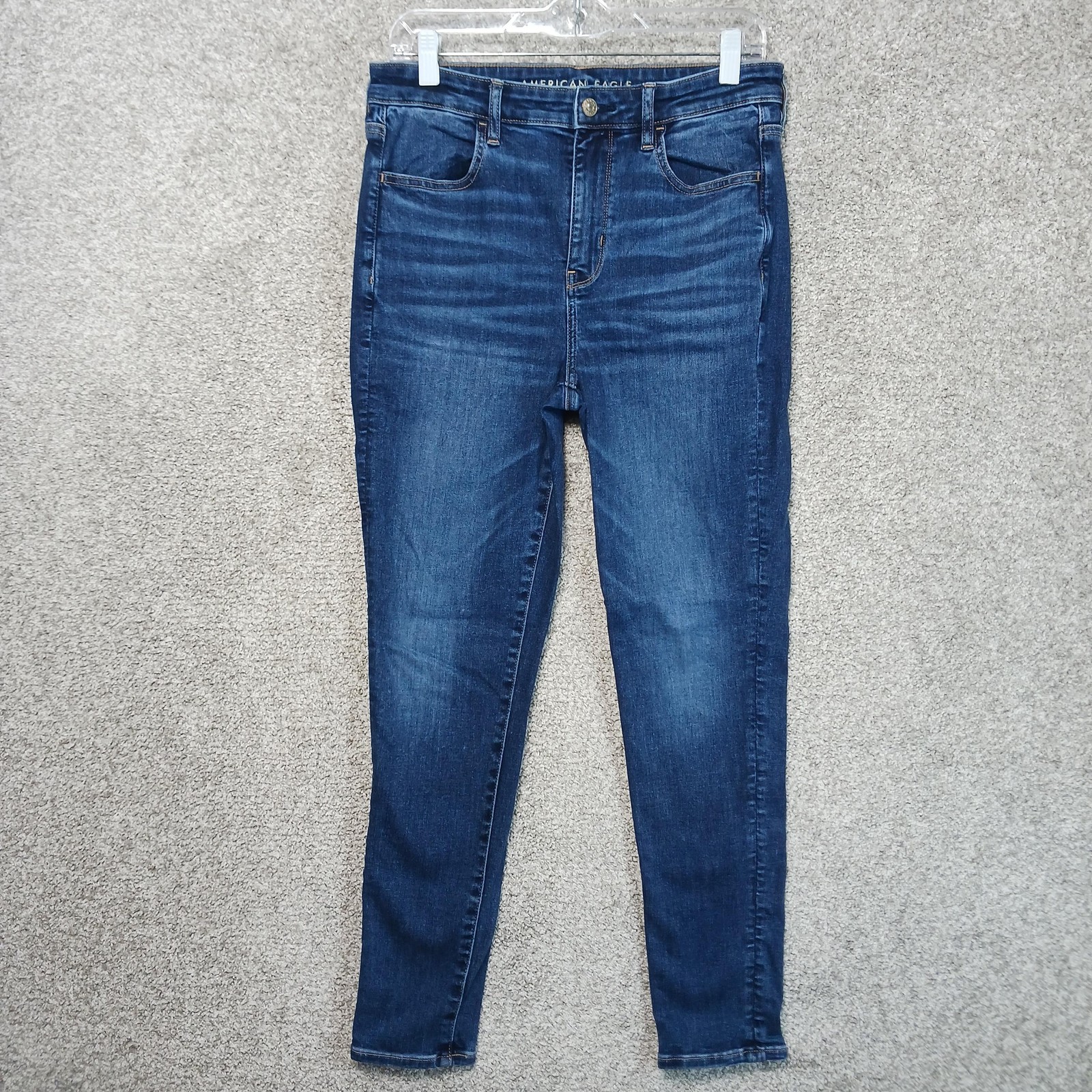 American Eagle Outfitters Jeans Womens 12 High Rise Jegging Blue Stretch Denim