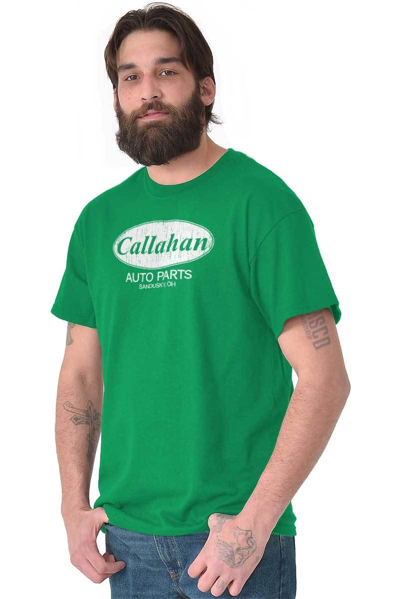 Funny Car Mechanic Gift Callahan Auto Parts Womens or Mens Crewneck T Shirt Tee