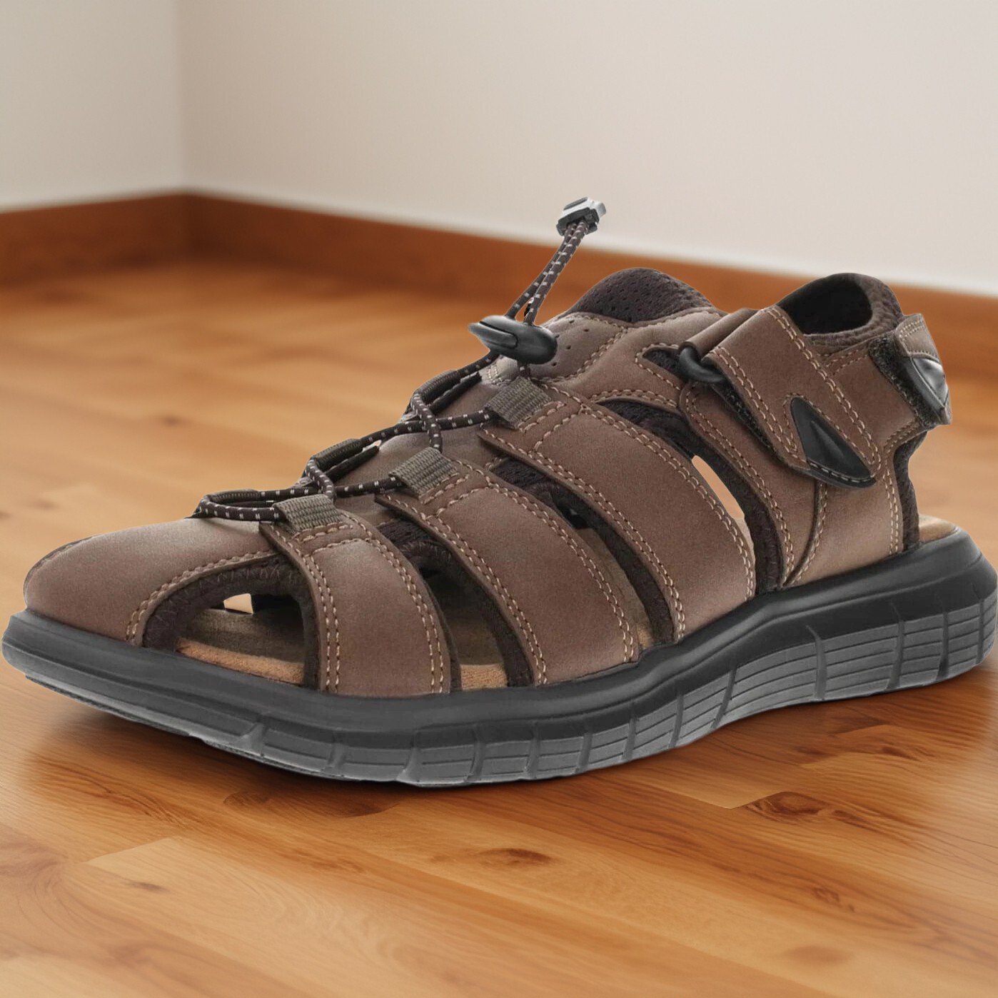 Dockers Mens Stephen Open Toe Fisherman Casual Sandals Brown Size 7M NIB