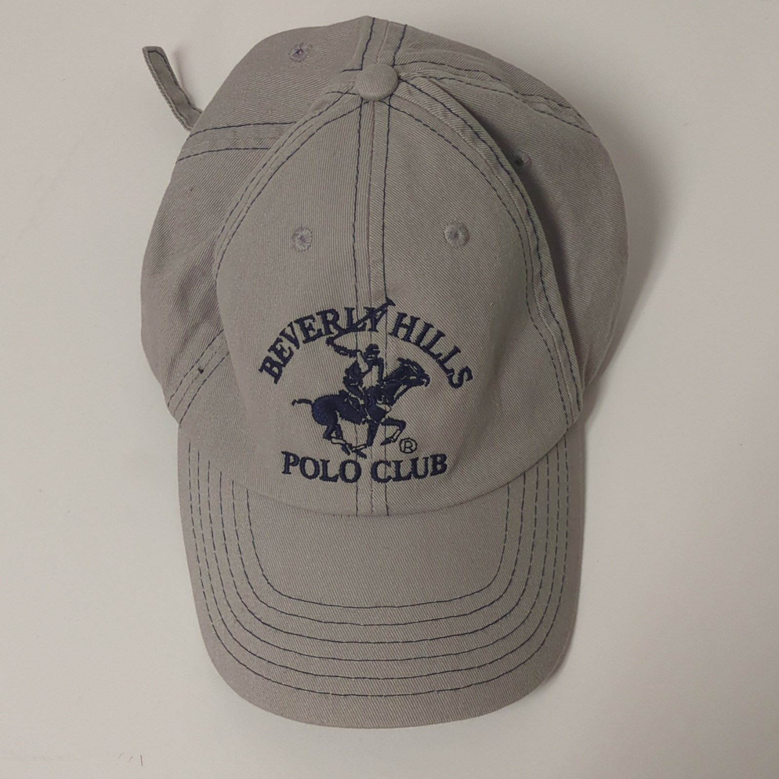 Vintage Beverly Hills Polo Club Tan / Navy Fitted Hat One Size Slider Adjuster