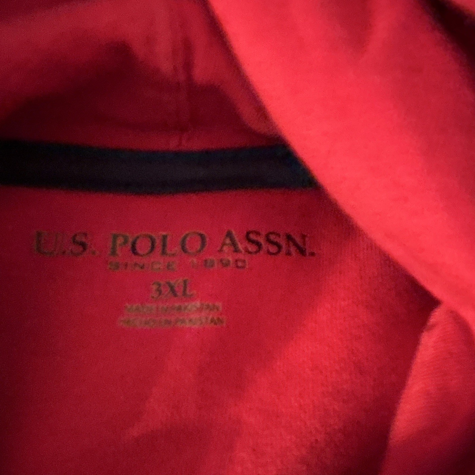 U.S. Polo Assn. Men’s Red Pullover Hoodie Fleece Cotton Blend Pockets, 3XL