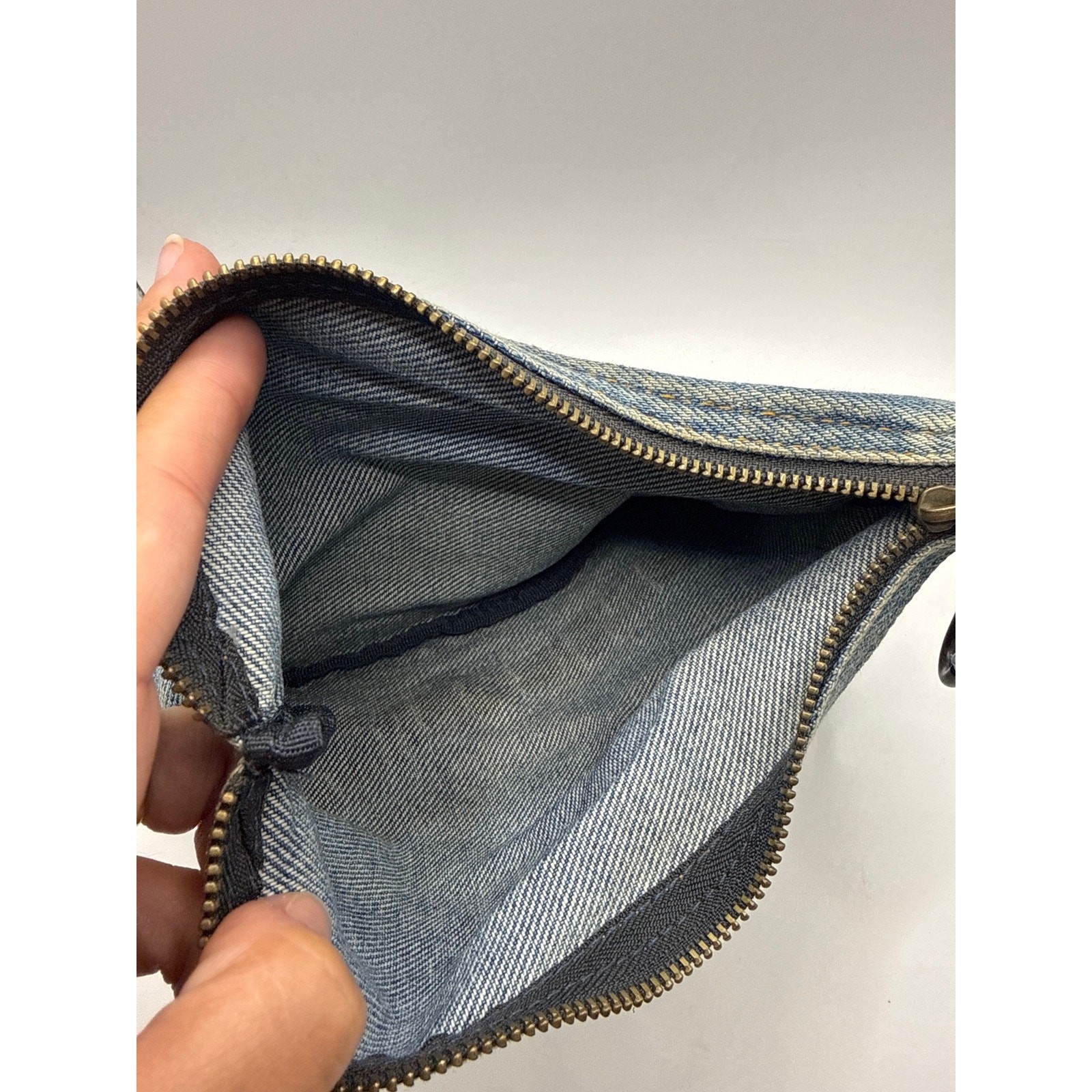 American Eagle x Lollapalooza Denim Bag Zip Pouch Makeup Travel Organizer