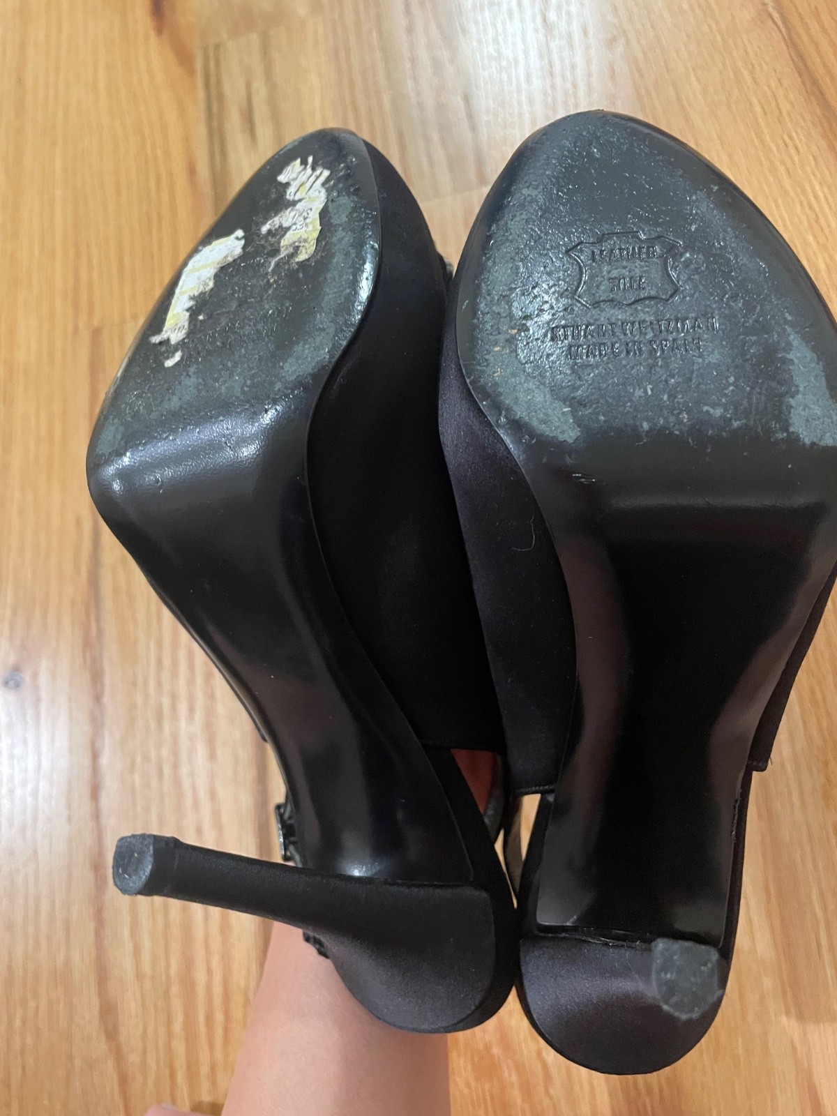 stuart weitzman pumps satin