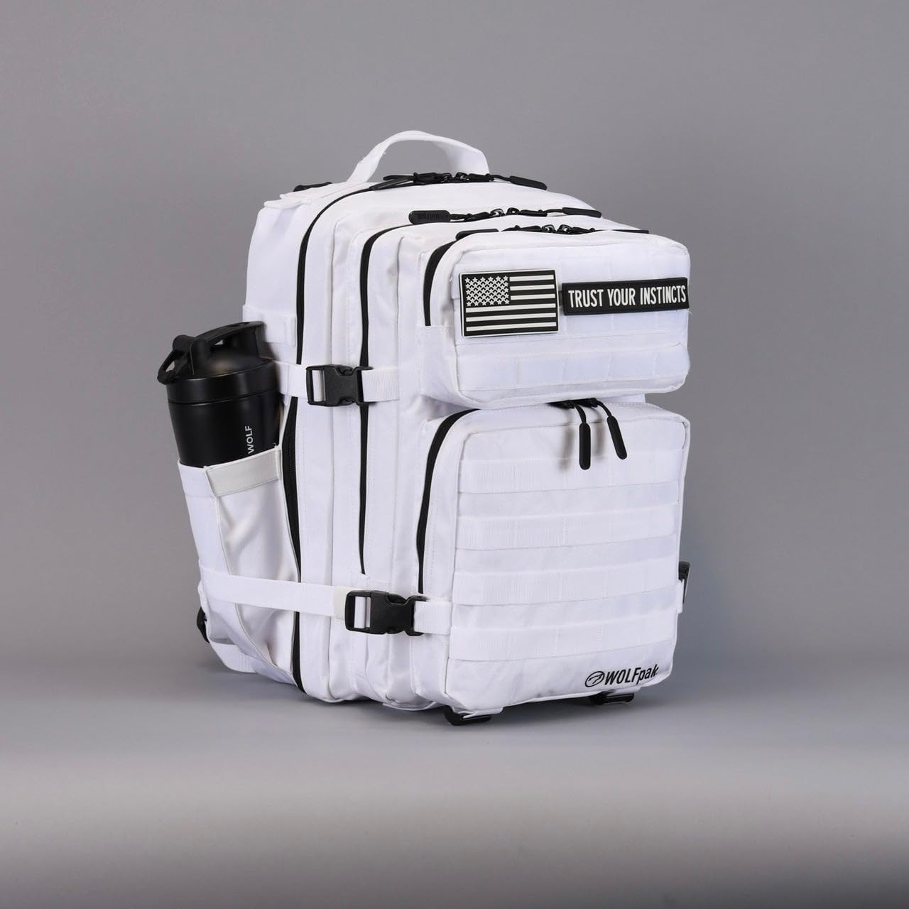 Wolfpak 35L Athletic Gym Backpack (Polar White) Durable 1000D Waterproof Oxford
