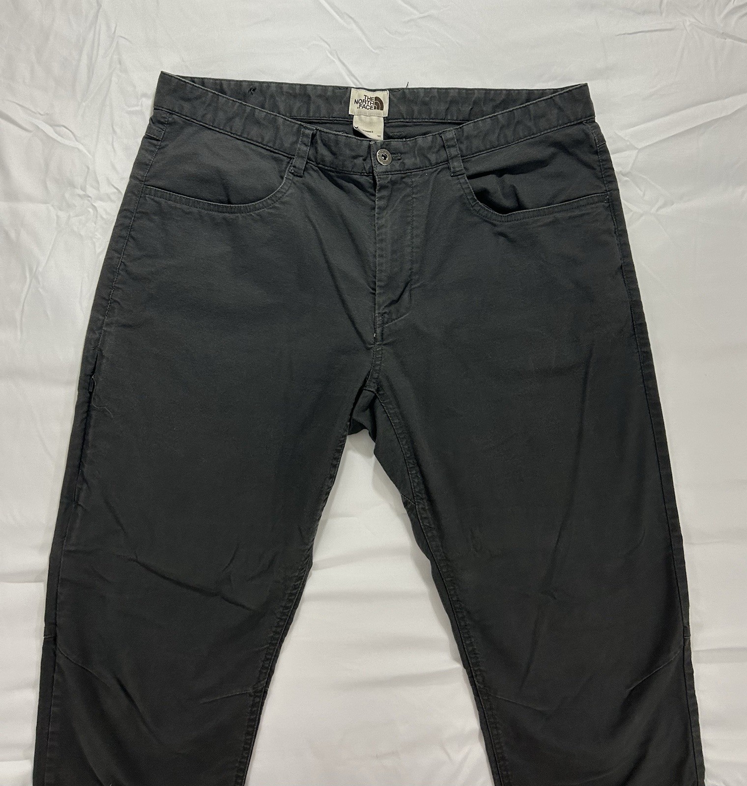 The North Face Mens Jeans 36×30 Regular Fit Straight Charcoal Gray Wash Logo