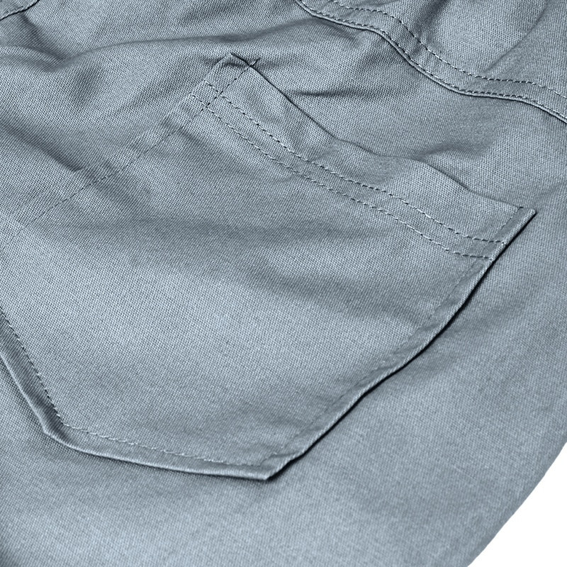 Men Casual Chino Cargo Shorts Elastic Waist Drawstring 6 Pockets Summer Trousers