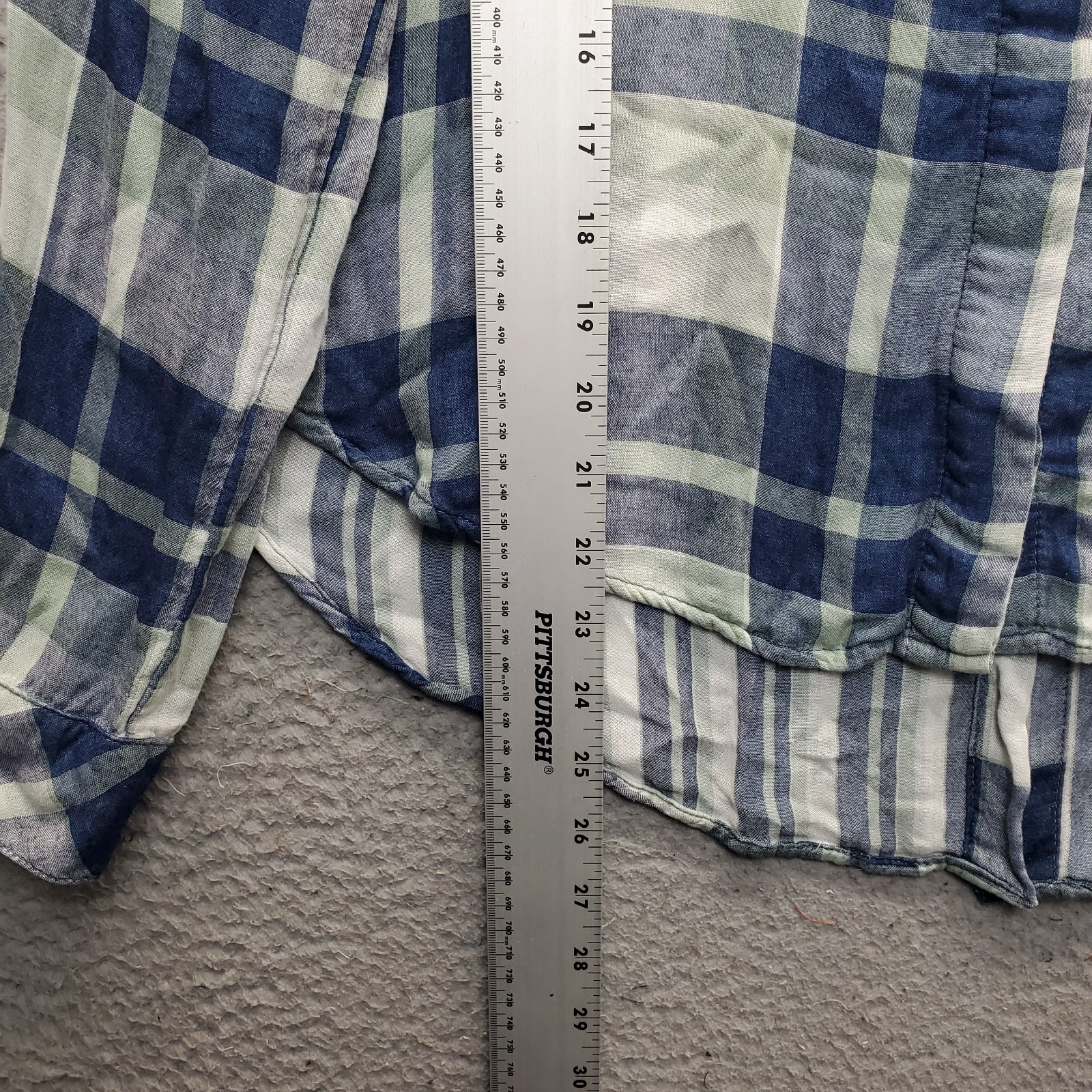 Bella Dahl Shirt Womens Small Multi Plaid Casual High Low Collared Button Up
