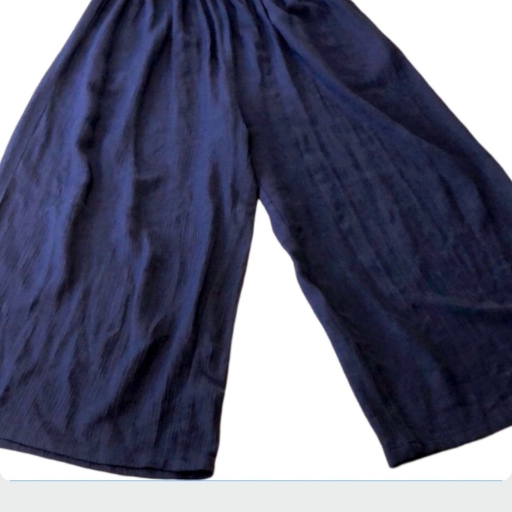 SUGARLIPS LANAH STRAPLESS WIDE LEG JUMPSUIT NAVY BLUE MEDIUM NWT