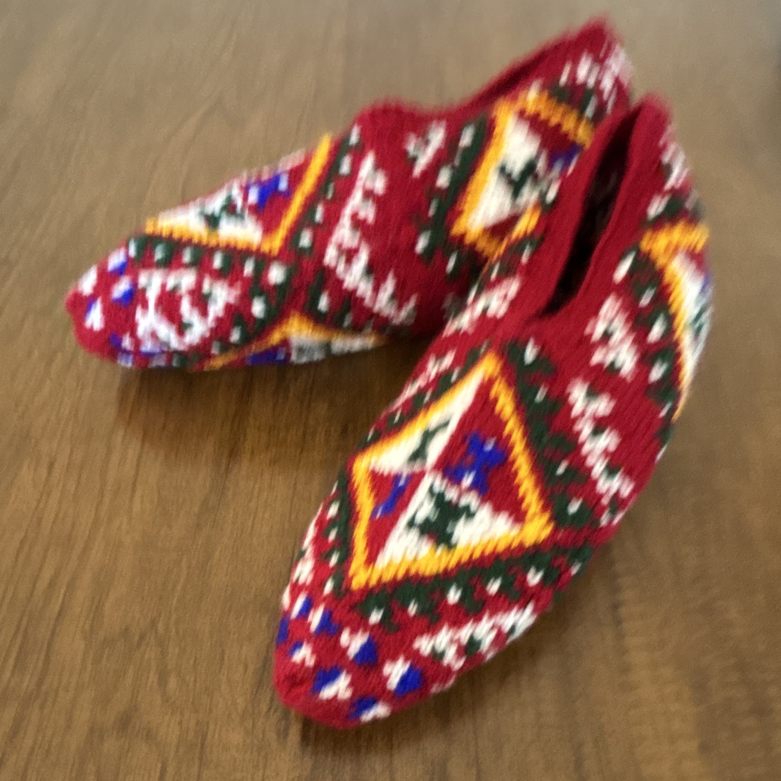 Handmade Knit Wool Patik Slippers Traditional Ethnic Turkish Socks Stretchable