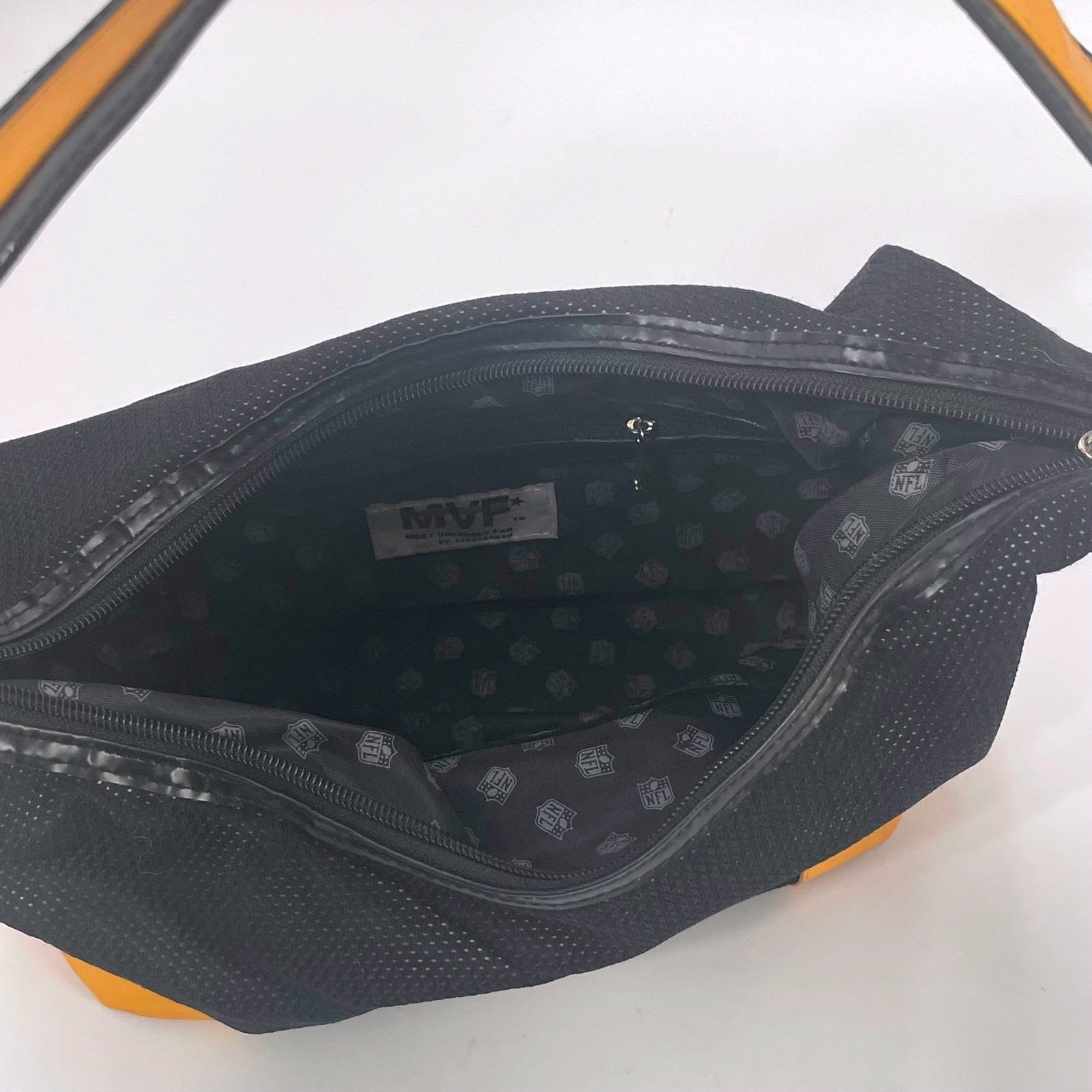 Pittsburgh Steelers NFL Littlearth MVF Mesh Hobo Shoulder Bag Black Yellow Purse