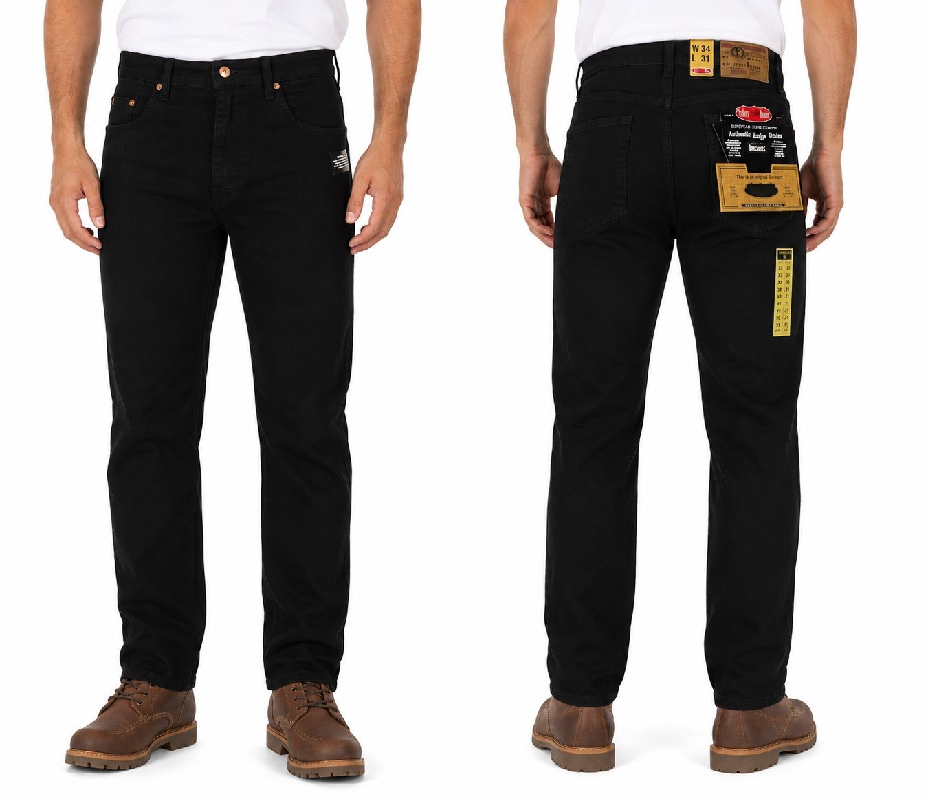 AZTEC MENS STONEWASH REGULAR FIT DENIM JEANS TROUSERS 28 up to 50 leg length