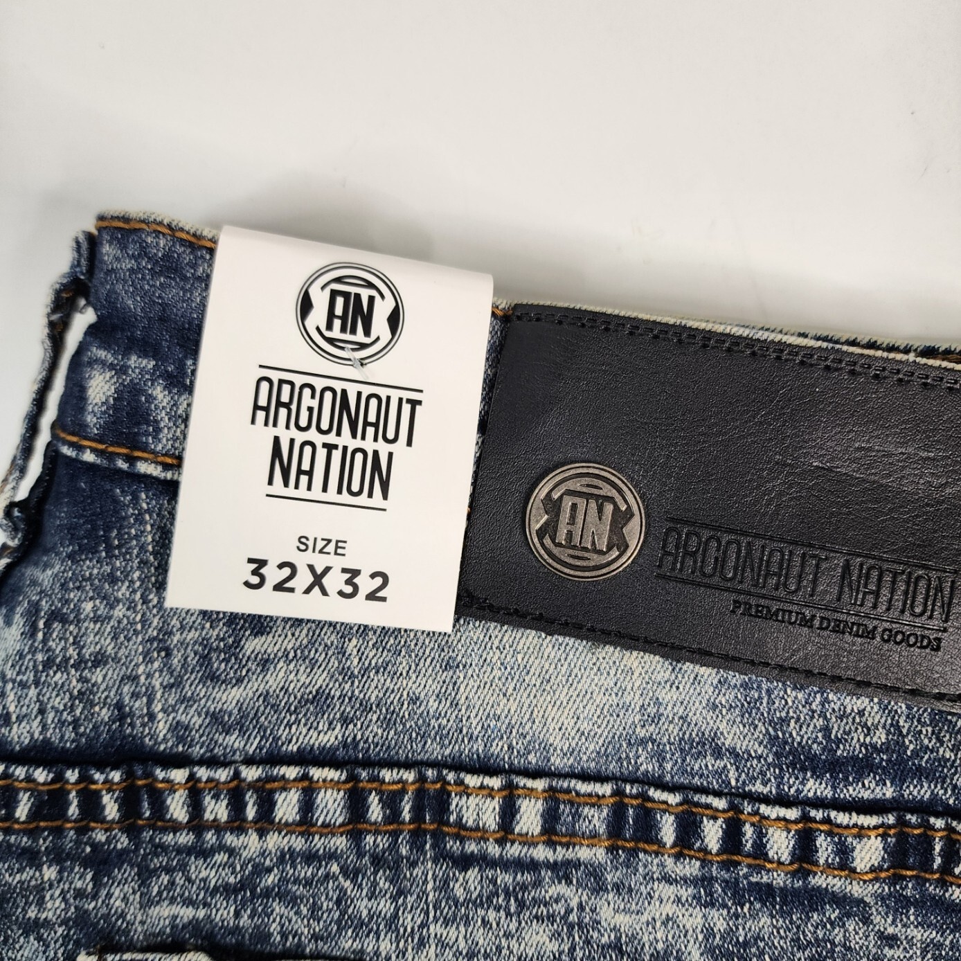 Argonaut Nation Urban Mens Pants Jeans All Over Print Stretch 32×32 (32×30) Mes