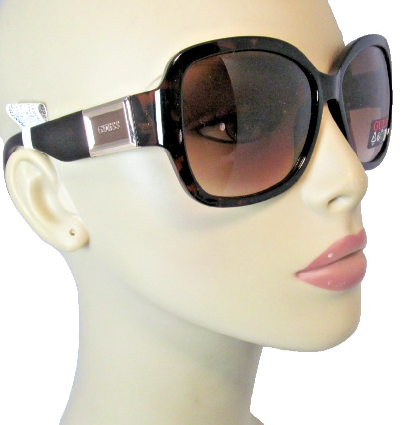 GUESS Oversized Tortoise Shell Sunglasses Brown Gradient Lenses GO00043-52F
