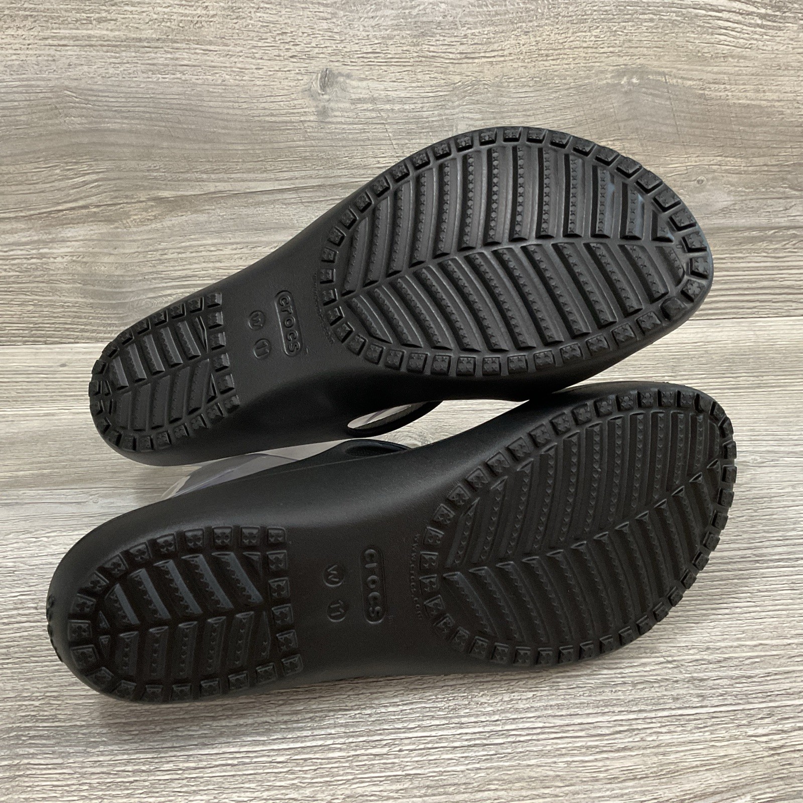 Crocs Sandals Kadee II Flip Flop Thong Black Rubber Slip On Open Toe Womens 11