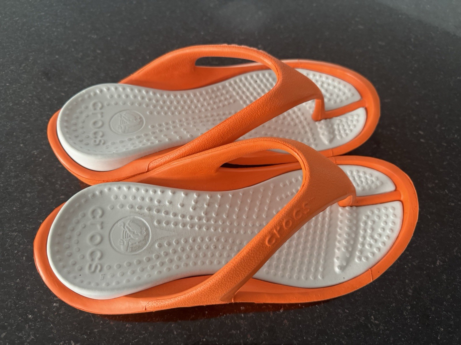 Crocs Athens Flip Flops Women Orange Color Size W 6 M 4