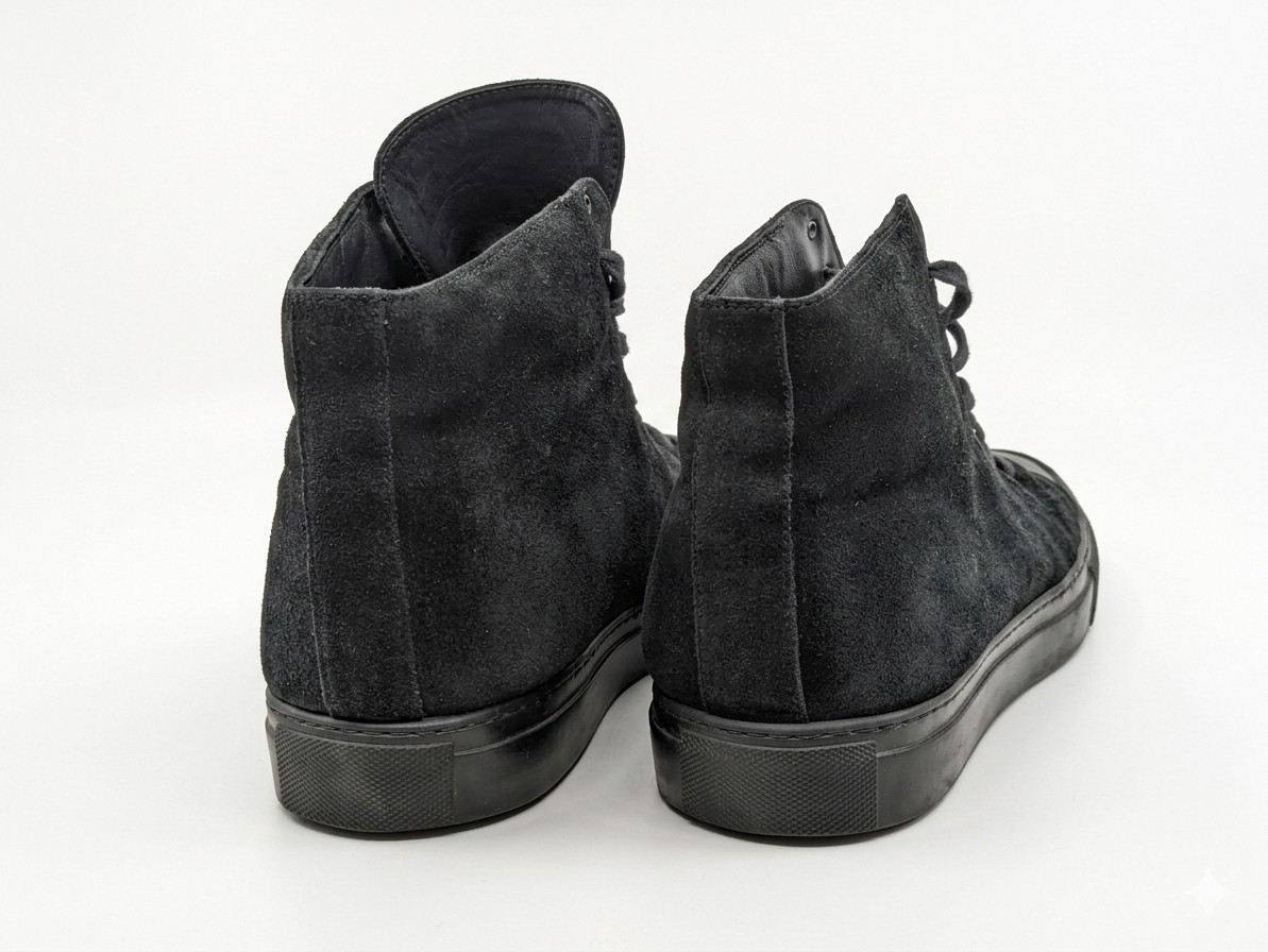 Common Projects Hi-Top High Suede/Leather Black Sneakers EU 44 Mens 11