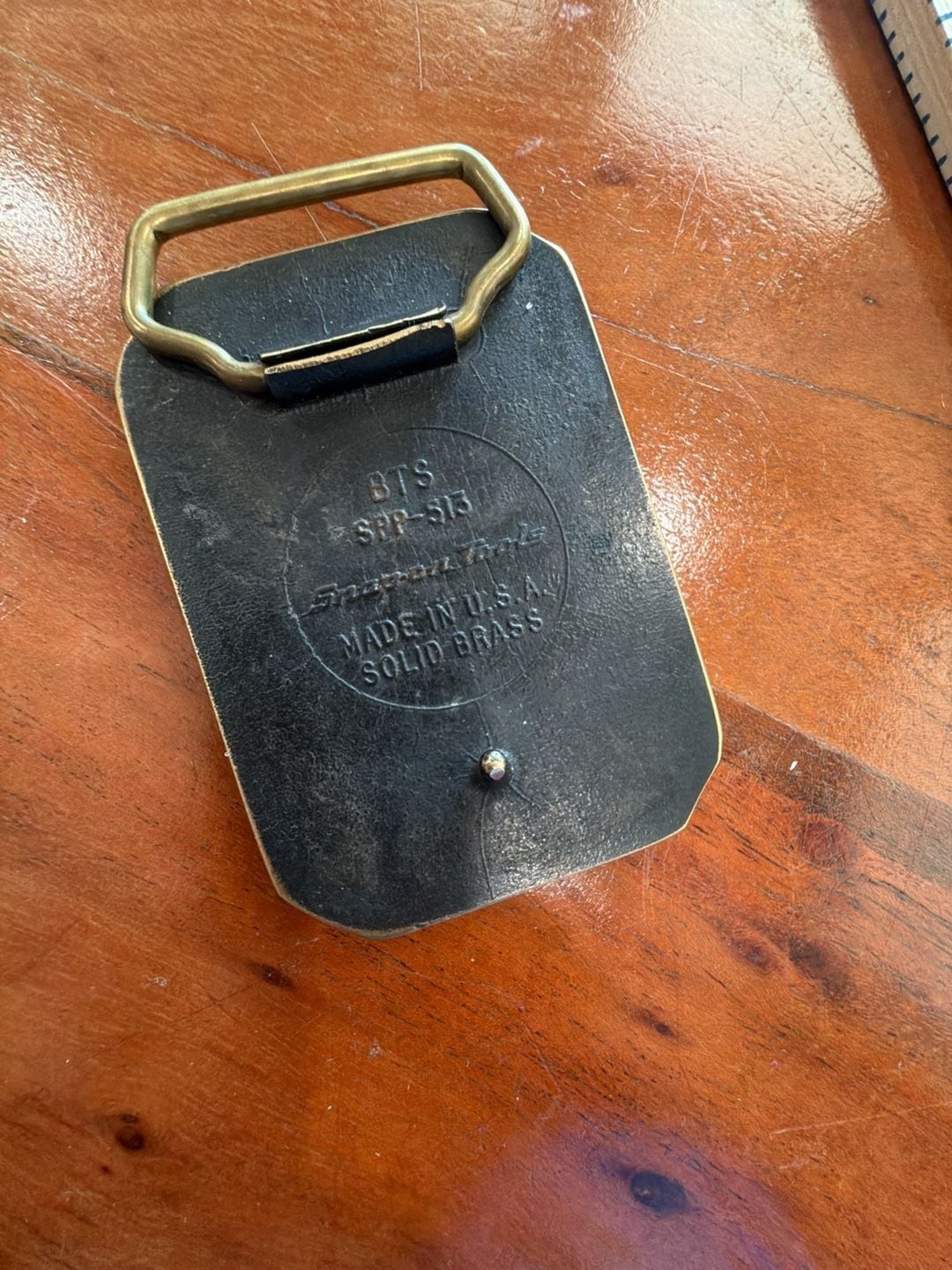 Vintage Snap-on Tools Brass Belt Buckle Model SPP-513