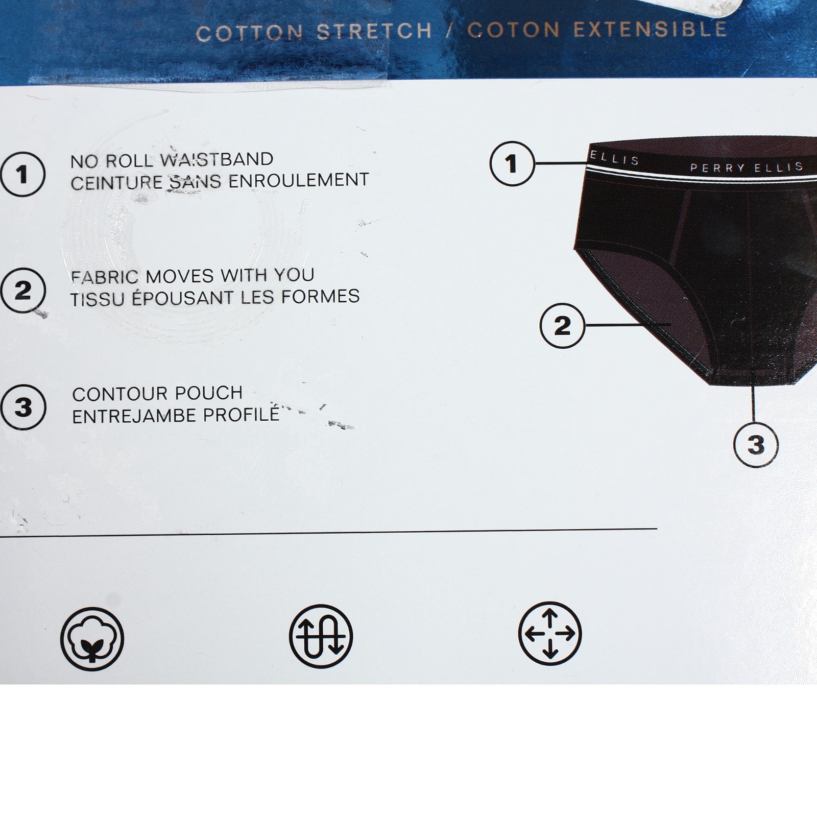Perry Ellis Portfolio Men’s 5-Cotton Briefs Size L (36-38)