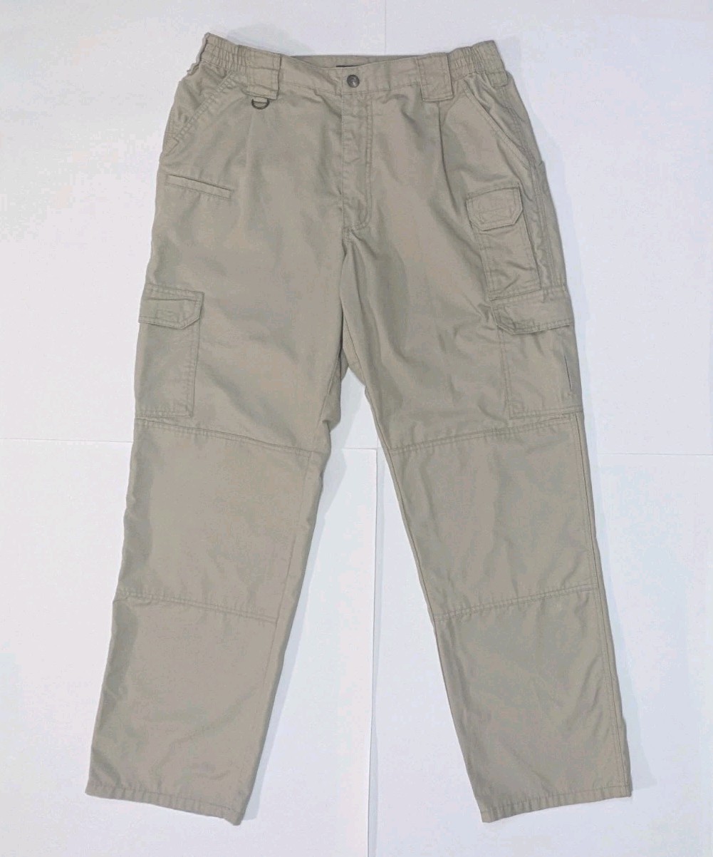 5.11 Tactical Taclite Pro Ripstop Cargo Pants Khaki 36×34 Stretch Waist Pristine