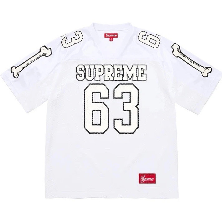 FW25 Supreme Bones Football Jersey Graphic Logo White New Size S-XL FreeShipping