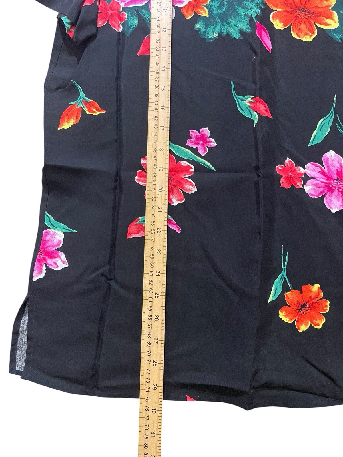 Vtg Norton McNaughton Blouse Sz 16 Hawaiian Tropical Rayon floral print Vibrant