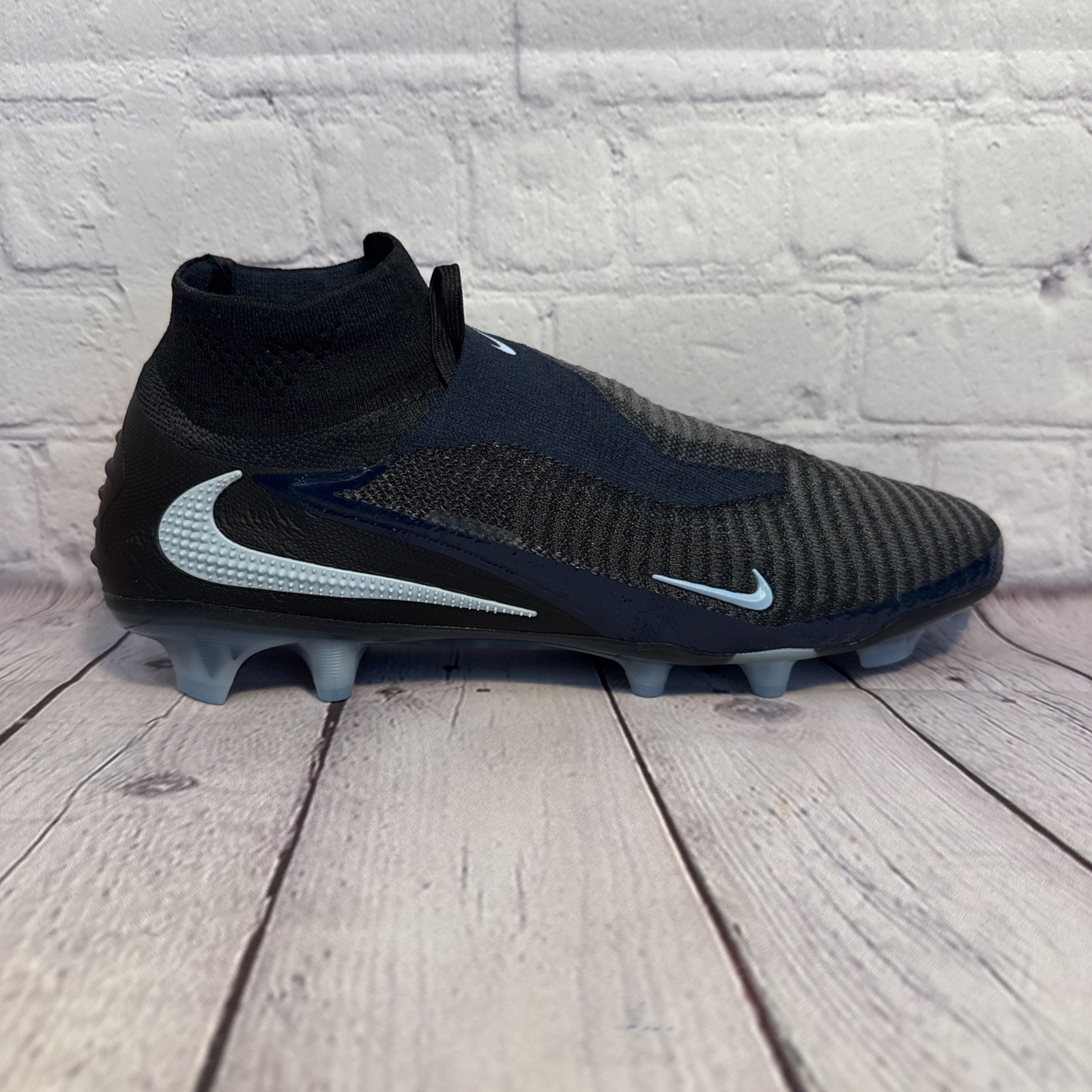 Nike Phantom 6 High Elite FG Black Ice Blue Soccer Cleats Men’s Size 9 NEW