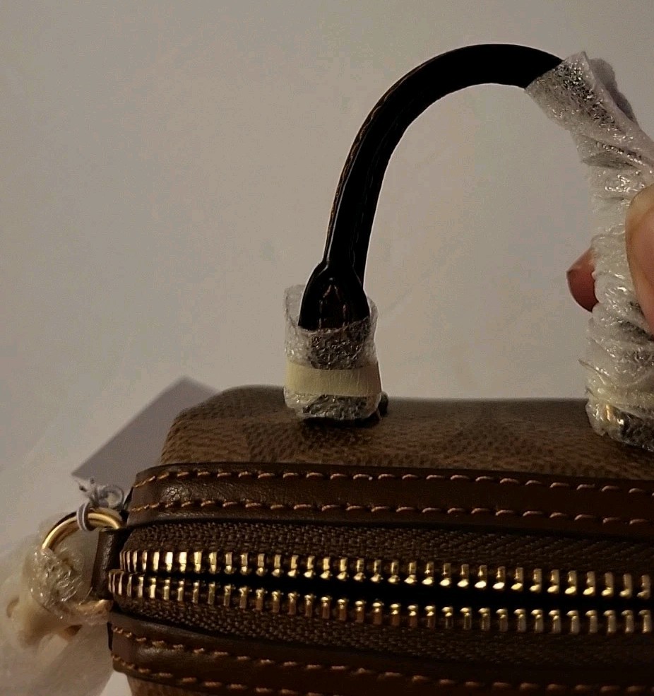 Coach Mini Rowan Bag Charm Brown N Tan NWT