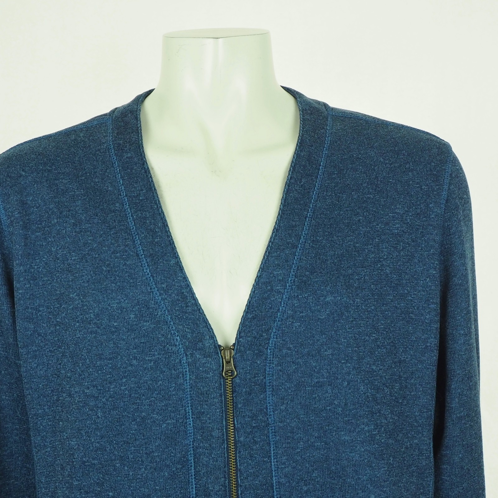 The Territory Ahead Full-Zip Cardigan Sweater Mens XLT Heather Blue Fleece Lined