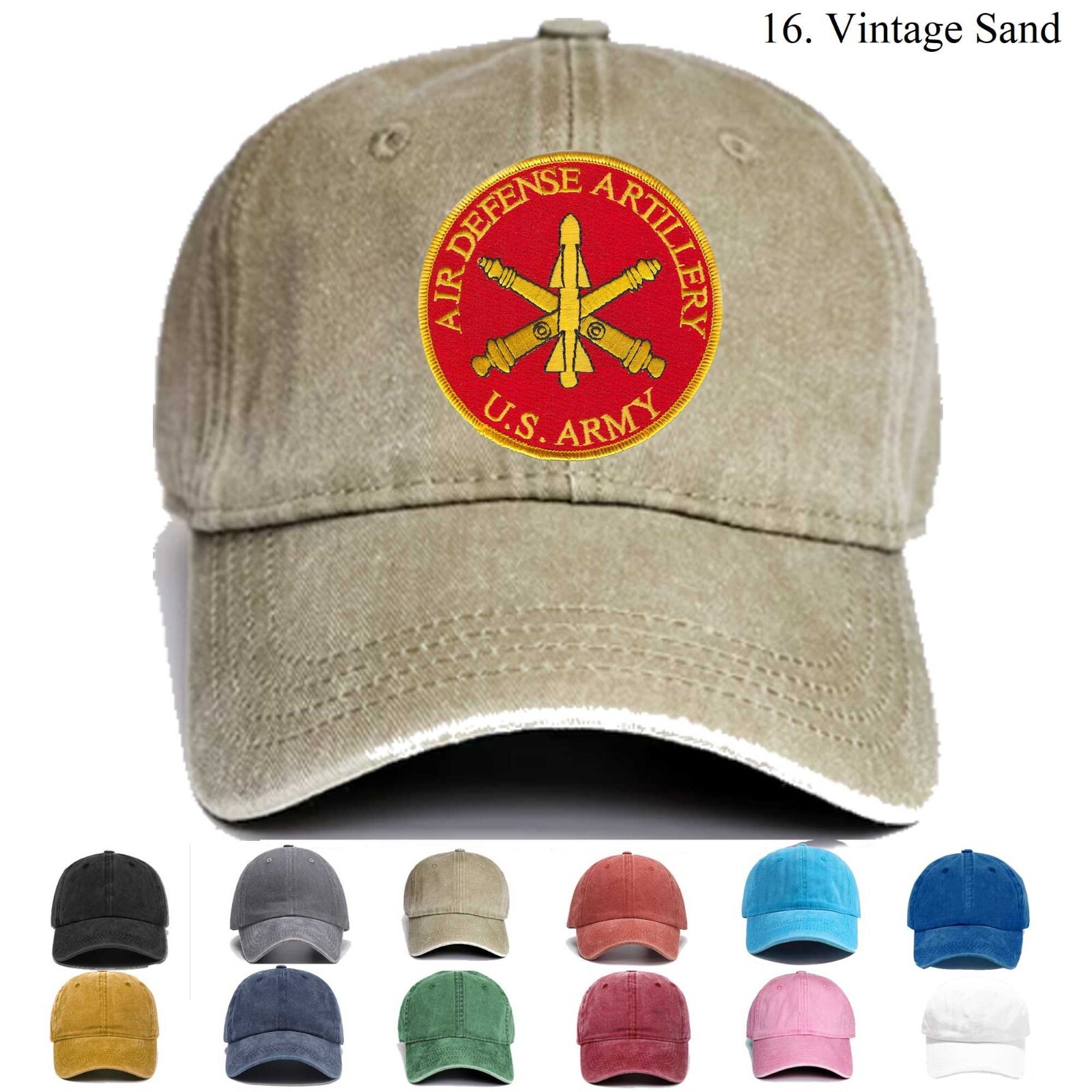 Embroidered Hat Air Defense Artillery, Veteran Cap, Trucker Hat, Baseball Cap