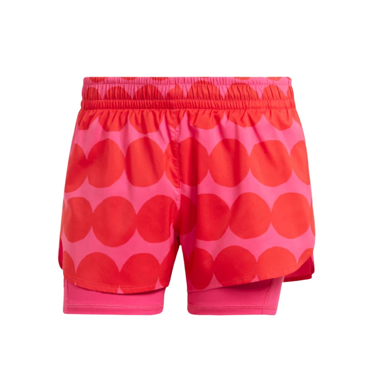 adidas MARIMEKKO 2IN1 -H38778 – SHORTS – RUNNING – VIVID RED (RETAIL $45)