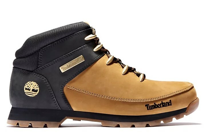 Timberland Men’s Euro Sprint Leather Hiker Boots Wheat Black Gray A1NHJ