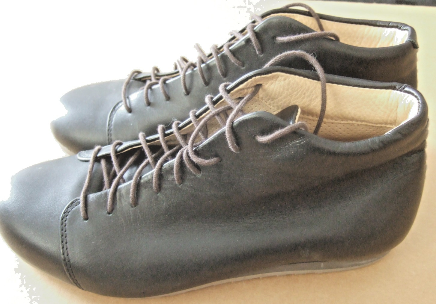 ICH BIN ATHEIST BLACK LEATHER CALFSKIN LINED BOOTS/SHOES Sz 36 W5.5 21-10