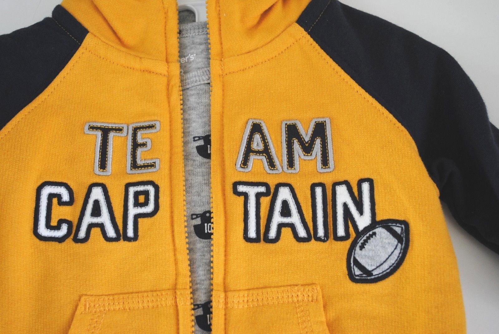 Carter’s 3-Piece TEAM CAPTAIN Jacket Bodysuit Pants Football Size 3M NEW