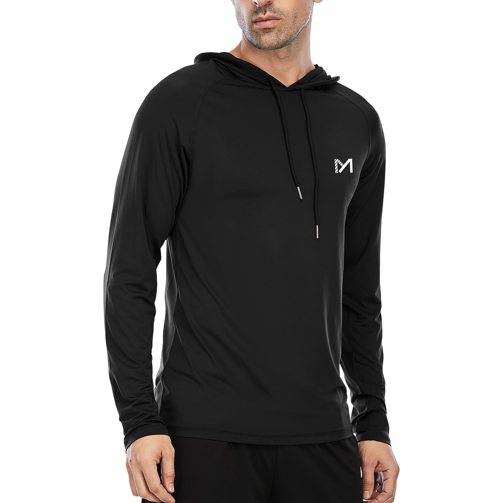 Mens Athletic Hoodie Short Sleeve Base Layer Quick Dry Cool Gym Workout Top Cool