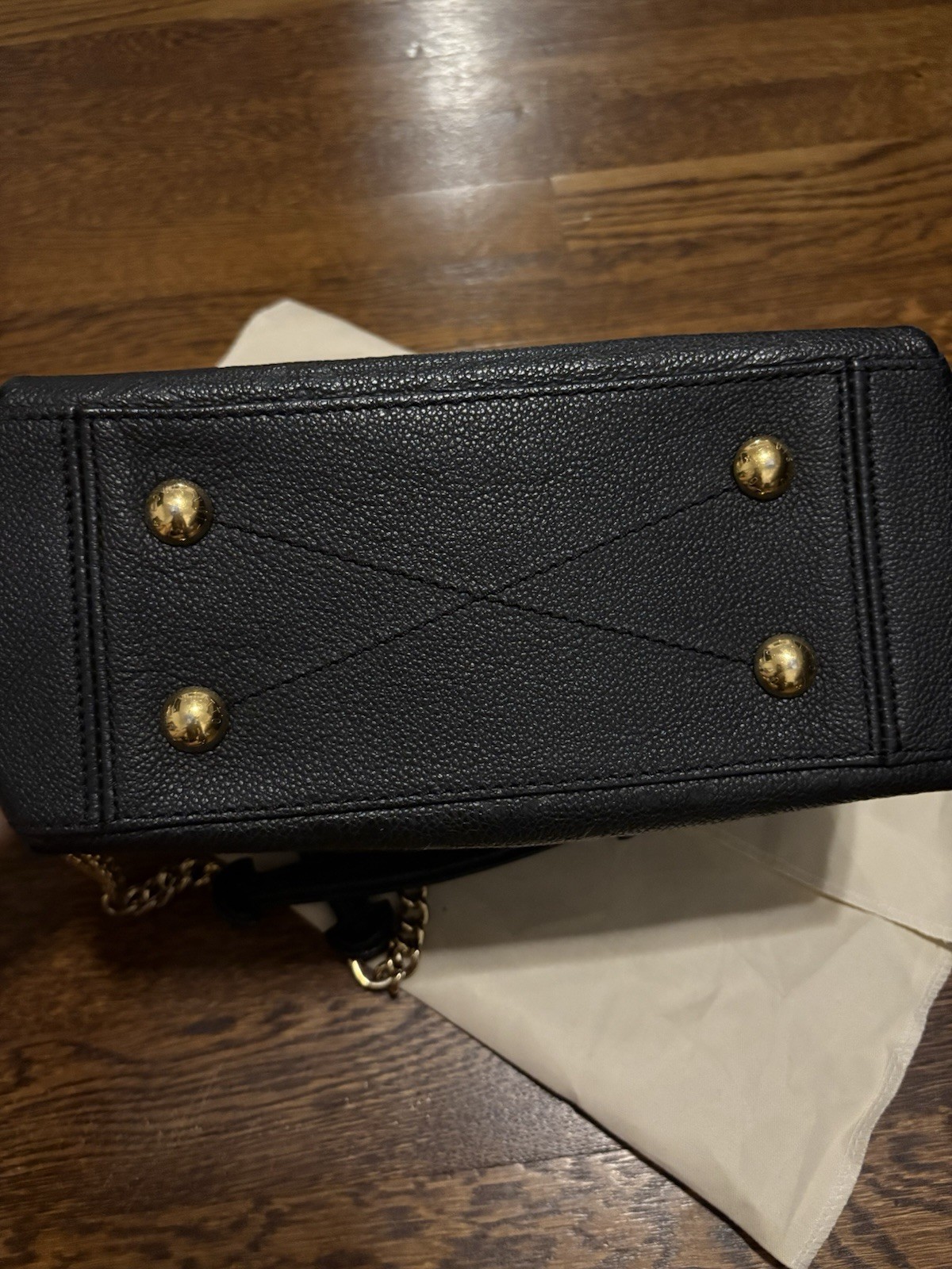Louis Vuitton Surene Black Monogram Zip Top Chain Shoulder Bag Gold Hardware