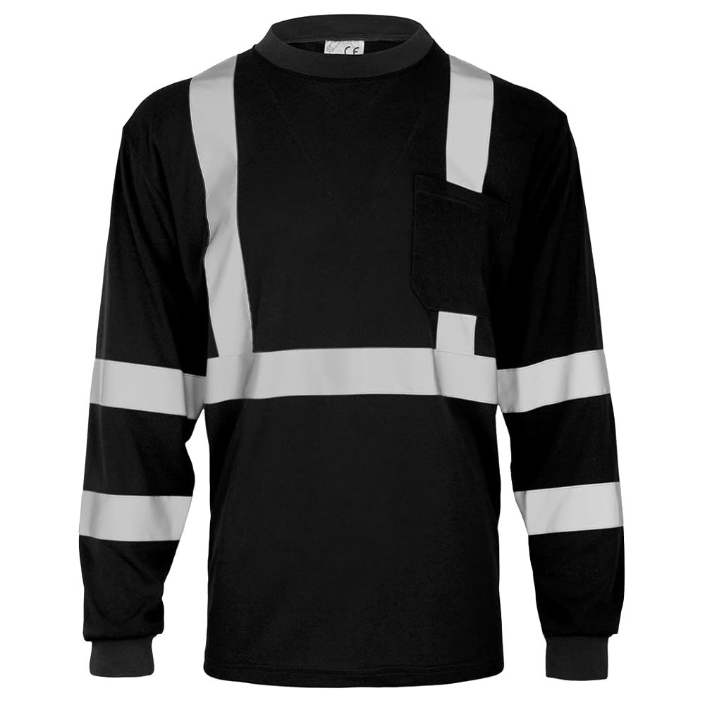 Long Sleeve Safety Shirt for Work, Construction Hi-Vis Two Tone Reflective Wear