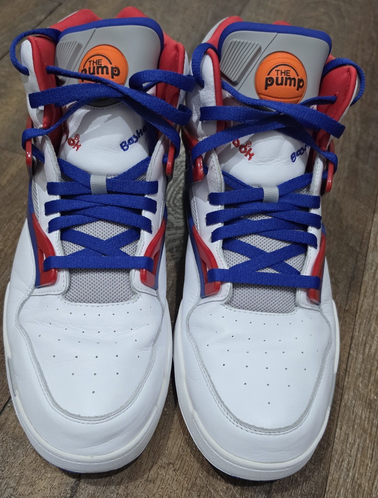Reebok Pump Omni Zone II Hexalite Red White Blue Men’s Size 15 HO1315