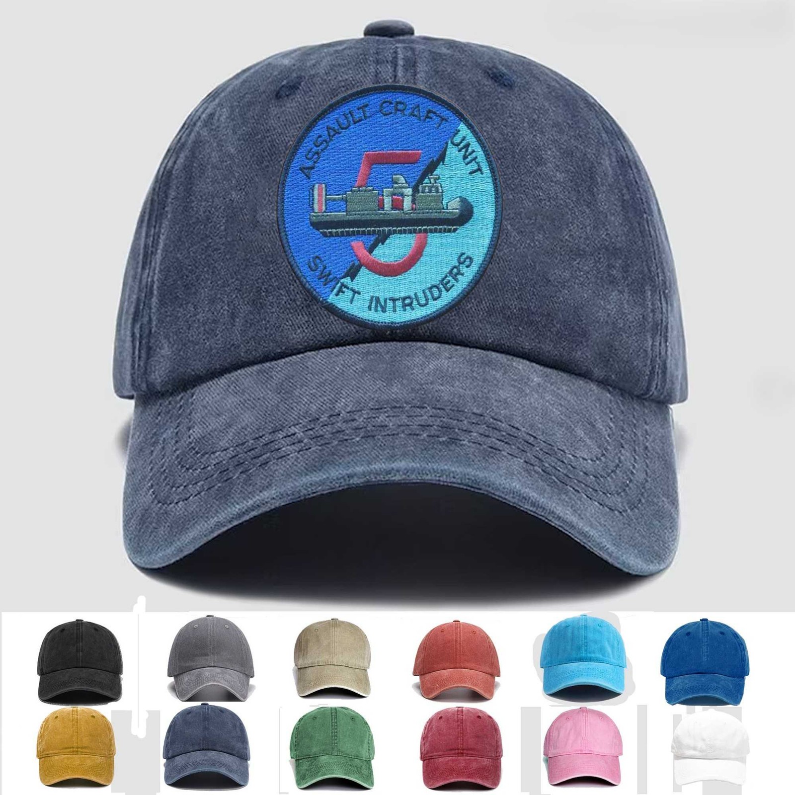 Customized Embroidered Hat Assault Craft Unit 5 Acu-5, Veteran Cap, Trucker Hat
