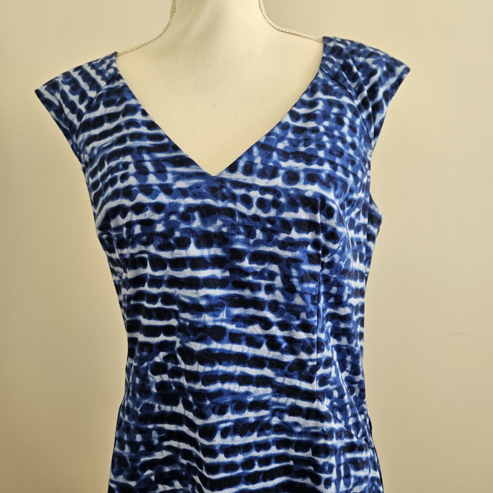 Calvin Klein Dress Size 12 Cotton Spandex Blend Blue