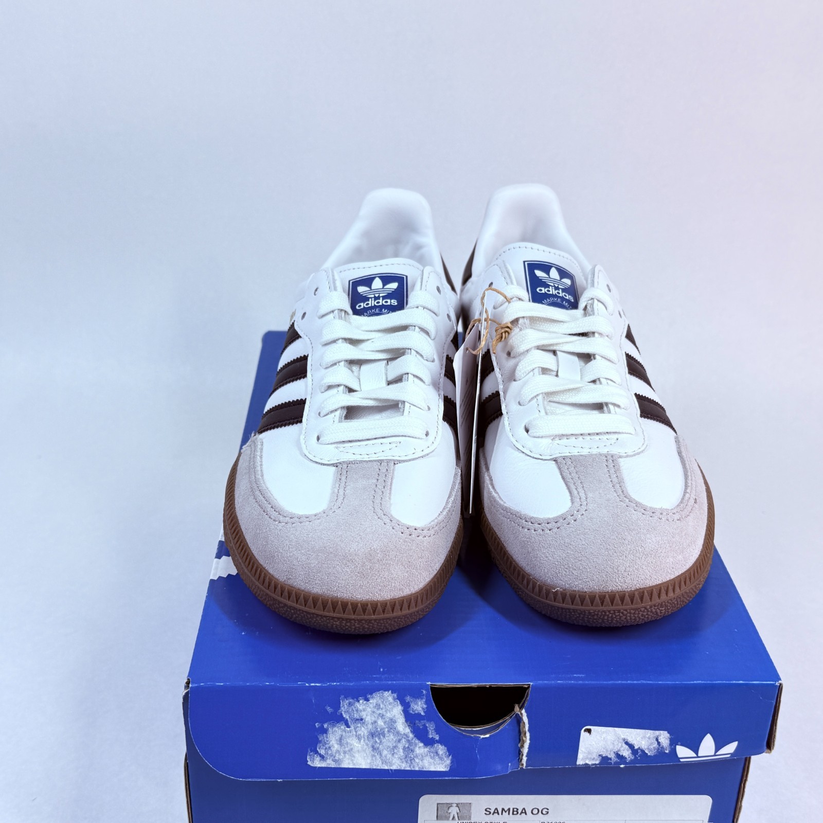 Adidas Samba OG White / Clear Granite Women’s Size 6 – New In Box (NIB)