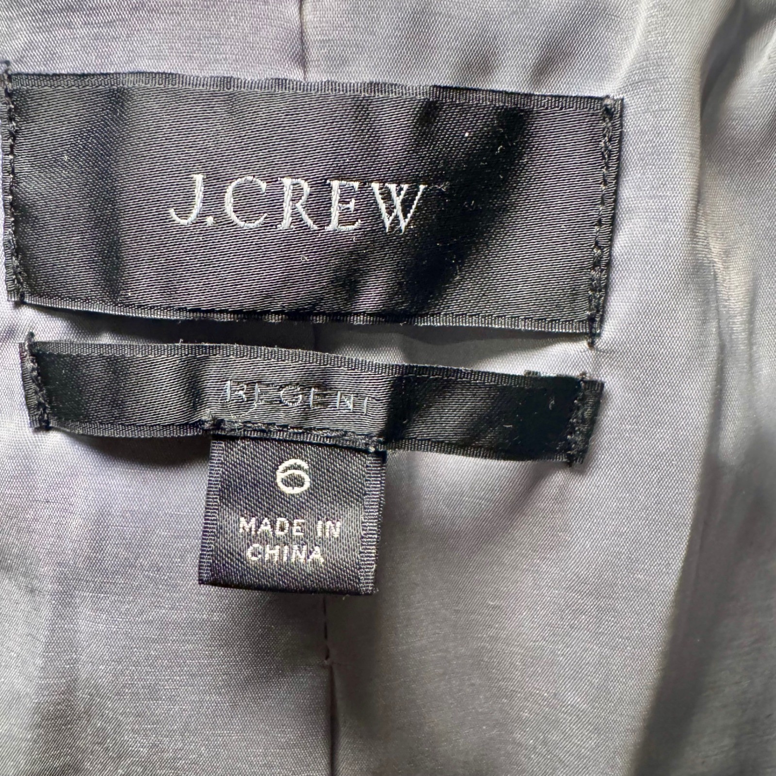 J Crew Regent Gray Blazer Jacket Women Size 6 Career Work Office