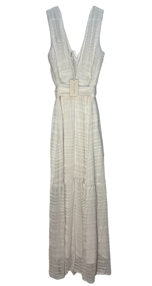 RAMY BROOK Tate Sleeveless Embroidered Long Maxi Dress Ivory White (MSRP $595)