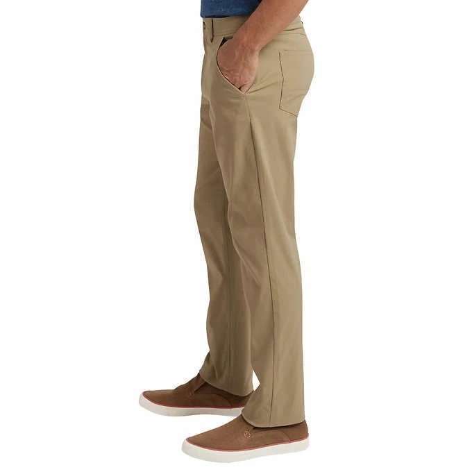 Weatherproof Vintage Men’s Tech Pants Straight Fit Flex Waistband,Tan Size 32×30