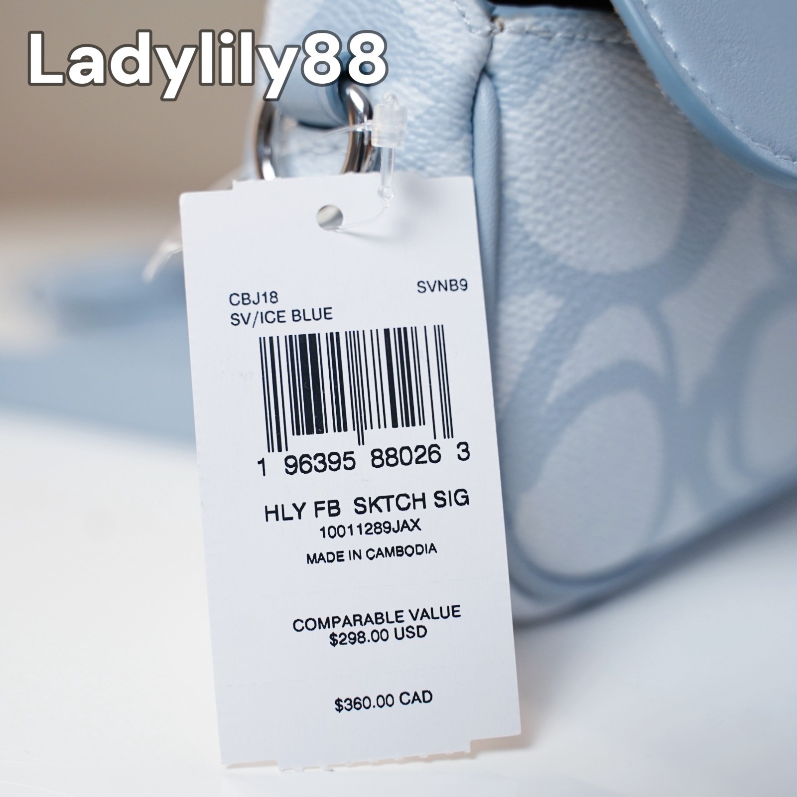 NWT Coach CBJ18 Hailey Flap Bag In Sketch Signature Canvas Smooth Leather $298