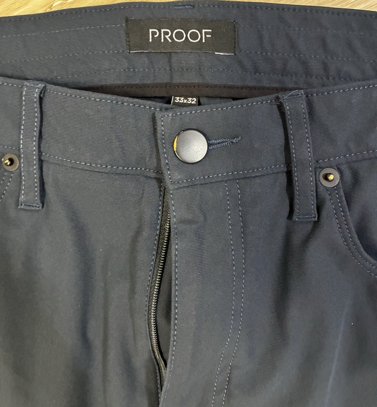 PROOF Men’s Meridian Straight Fit Pants 33W Flat Front 5-Pocket