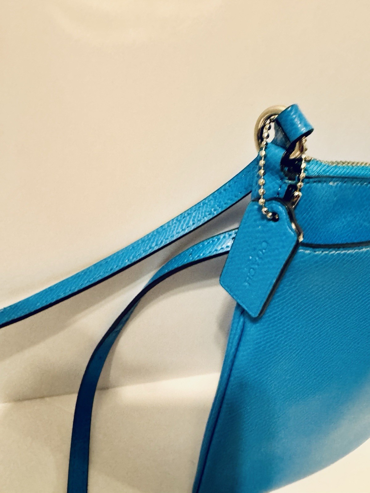 Coach Shoulder Bag Blue Sacoche F36063 Crossbody Hardware Silver