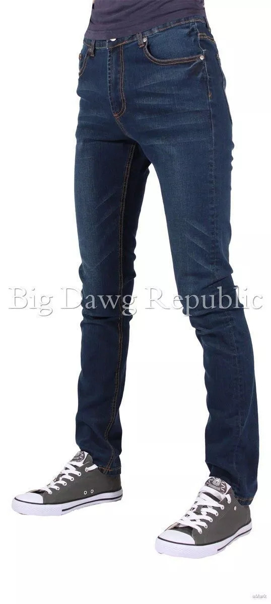 G-King Mens Skinny Fit Jeans Stretch Denim Slim Trousers Casual W30-W42