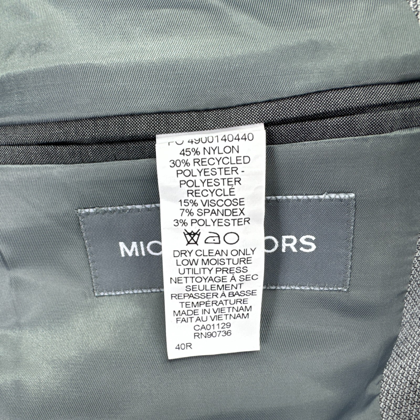 Michael Kors Mens Kaiser Classic Fit Double-Breasted Sport Coat Gray 40R